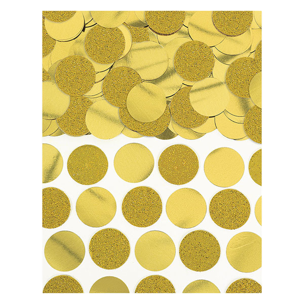 Confetti Circles Gold Glitter